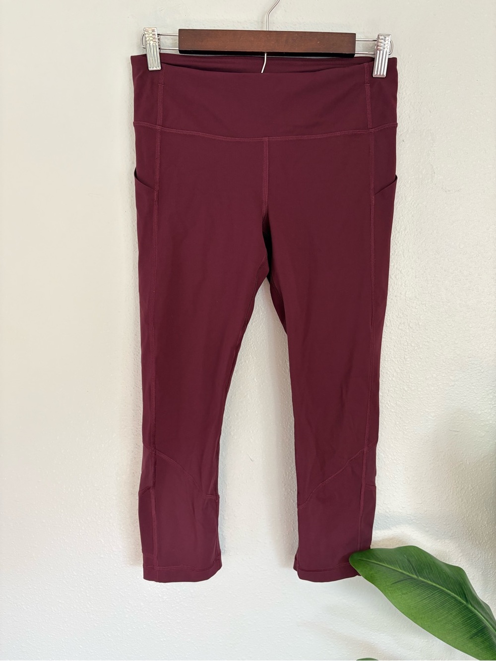 lululemon athletica Maroon/Burgundy pocket Leggings